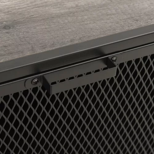  szürke fém és MDF tárolószekrény 72 x 36 x 82 cm