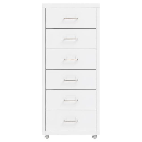  fehér fém mobil iratszekrény 28 x 41 x 69 cm