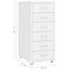  fehér fém mobil iratszekrény 28 x 41 x 69 cm