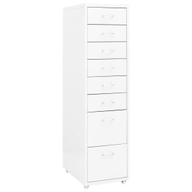  fehér fém mobil iratszekrény 28 x 41 x 109 cm