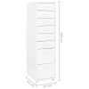  fehér fém mobil iratszekrény 28 x 41 x 109 cm