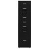  fekete fém mobil iratszekrény 28 x 41 x 109 cm