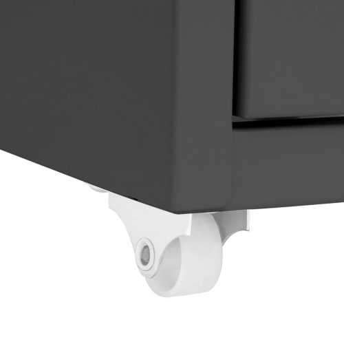  antracitszürke fém mobil iratszekrény 28 x 41 x 109 cm