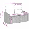  Kanapé Szett párnával tárolóval 4 pcs Fekete polirattan