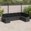  Kerti Kanapé Szett párnával tárolóval 8 pcs polirattan