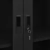  fekete acél irodai szekrény 90 x 40 x 180 cm
