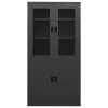  antracitszürke acél irodai szekrény 90 x 40 x 180 cm