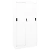  fehér acél tolóajtós irodai szekrény 90 x 40 x 180 cm