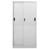  világosszürke acél tolóajtós irodai szekrény 90 x 40 x 180 cm