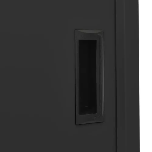  antracitszürke acél tolóajtós irodai szekrény 90 x 40 x 180 cm