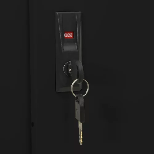  antracitszürke acél tolóajtós irodai szekrény 90 x 40 x 180 cm