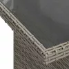  Kerti Kanapé Szett párnával tárolóval 9 pcs Szürke Poli rattan