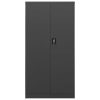  antracitszürke acél zárható szekrény 90 x 40 x 180 cm