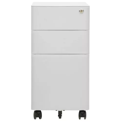  világosszürke acél mobil iratszekrény 30 x 45 x 59 cm