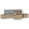  Kerti Kanapé Szett párnával tárolóval 6 pcs Poli rattan
