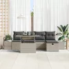  Kerti Kanapé Szett párnával tárolóval 6 pcs Poli rattan
