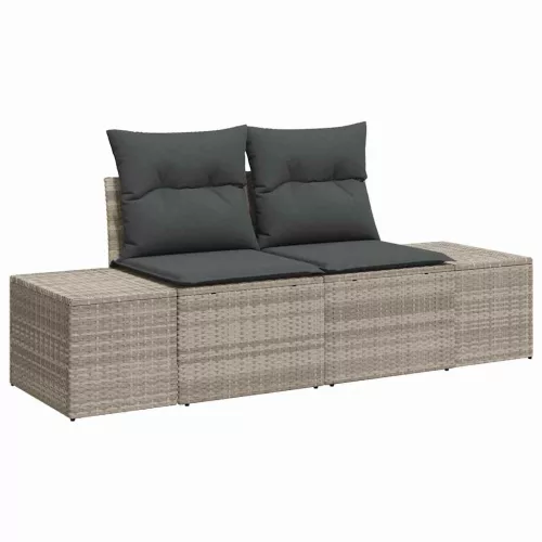  Kerti Kanapé Szett párnával tárolóval 6 pcs Poli rattan
