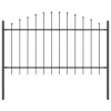  Kerti Kerítés Ívelt Tetővel Szürke 3,4x1 m Acél
