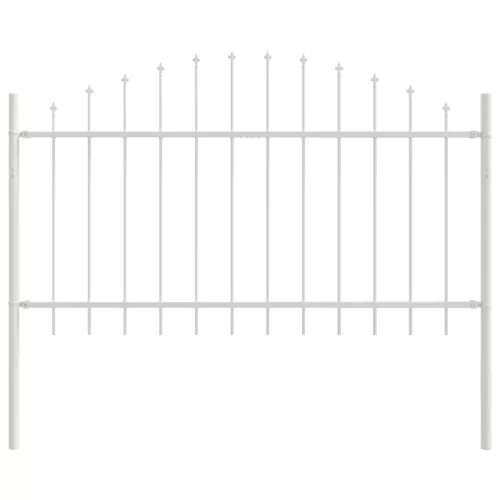  Kerti Kerítés Íves Felsővel Fehér 5,1x1 m Acél