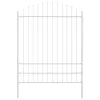  Kertkerítés Kúp Felső Fehér 13,6x2 m Acél