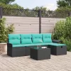  Kerti Kanapé Szett párnával tárolóval 6 pcs Poli rattan