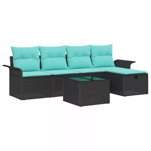  Kerti Kanapé Szett párnával tárolóval 6 pcs Poli rattan