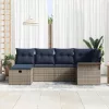  Kerti Kanapé Szett párnával tárolóval 6 pcs Poli rattan