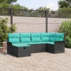  Kerti Kanapé Szett párnával tárolóval 6 pcs Poli rattan