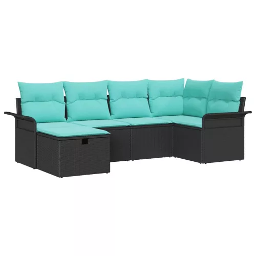  Kerti Kanapé Szett párnával tárolóval 6 pcs Poli rattan