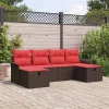  Kerti Kanapé Szett párnával tárolóval 6 pcs Poli rattan