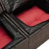  Kerti Kanapé Szett párnával tárolóval 6 pcs Poli rattan