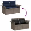  Kerti Kanapé Szett párnával tárolóval 8 pcs Poli rattan