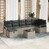  Kanapé Szett párnával 4 pcs polirattan