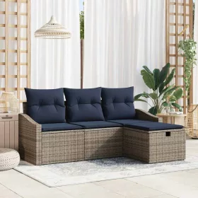  Kanapé Szett párnával 3 pcs polirattan