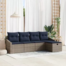  Kanapé Szett párnával 5 pcs polirattan