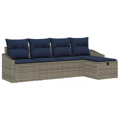  Kanapé Szett párnával 5 pcs polirattan
