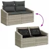  Kanapé Szett párnával 6 pcs polirattan