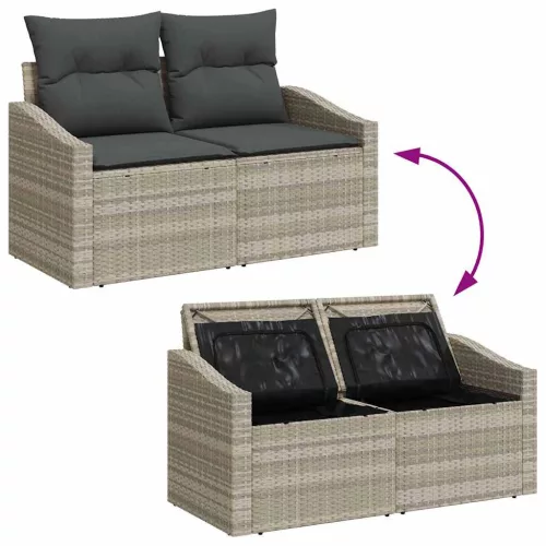  Kanapé Szett párnával 6 pcs polirattan