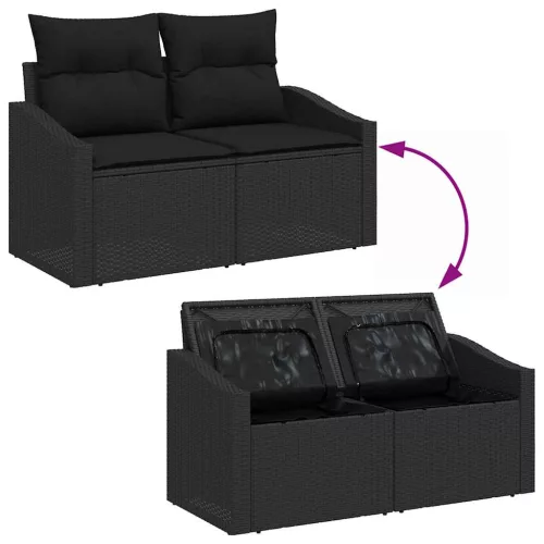  Kanapé Szett párnával 6 pcs polirattan