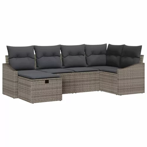  Kanapé Szett párnával 7 pcs polirattan