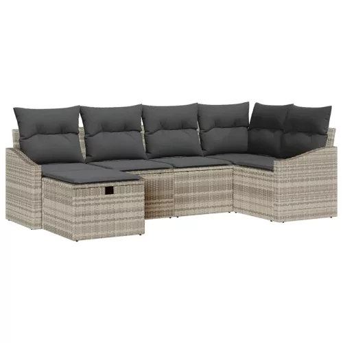  Kanapé Szett párnával 6 pcs polirattan