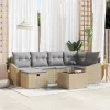 Kanapé Szett párnával 7 pcs polirattan