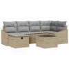  Kanapé Szett párnával 7 pcs polirattan