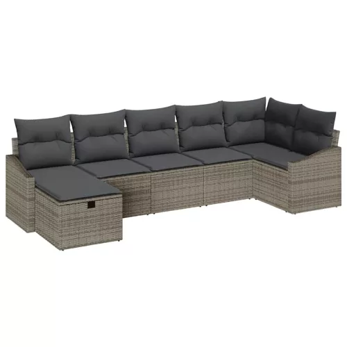  Kanapé Szett párnával 8 pcs polirattan