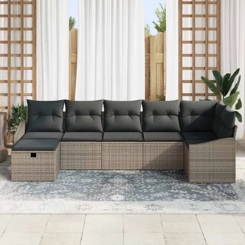  Kanapé Szett párnával 8 pcs polirattan