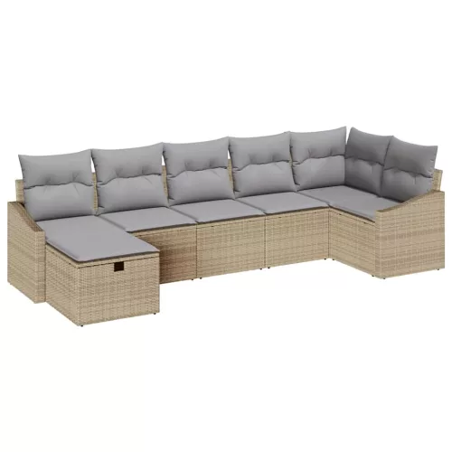  Kanapé Szett párnával 8 pcs polirattan