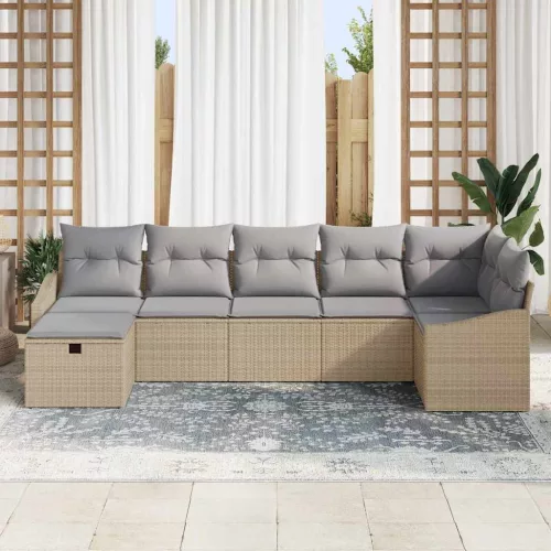  Kanapé Szett párnával 8 pcs polirattan