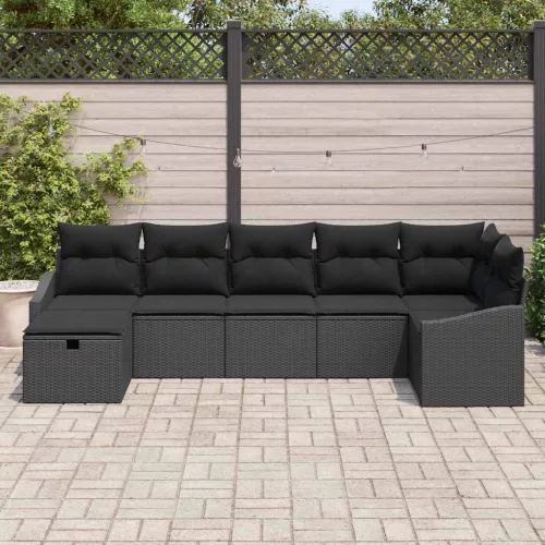 Kanapé Szett párnával 7 pcs polirattan