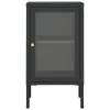  antracitszürke acél és üveg tálalószekrény 38 x 35 x 70 cm