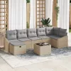  Kanapé Szett párnával 7 pcs polirattan